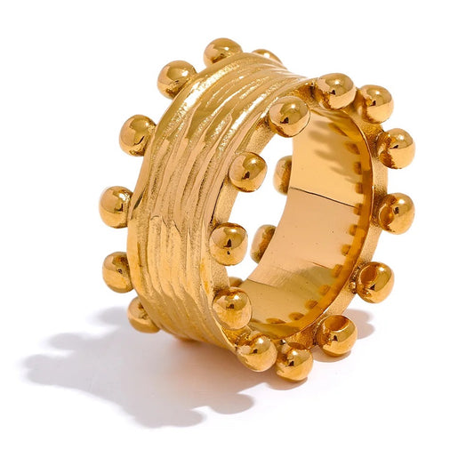 18k Gold Plated Ball Ring