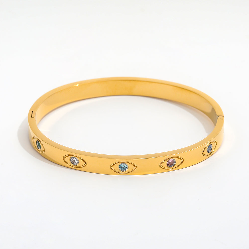 18k Gold Plated Multi Coloured Eye Cuff