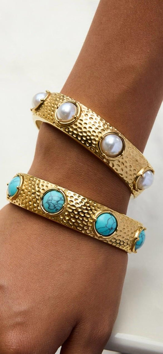 Aegean Turquoise Stone Bangle