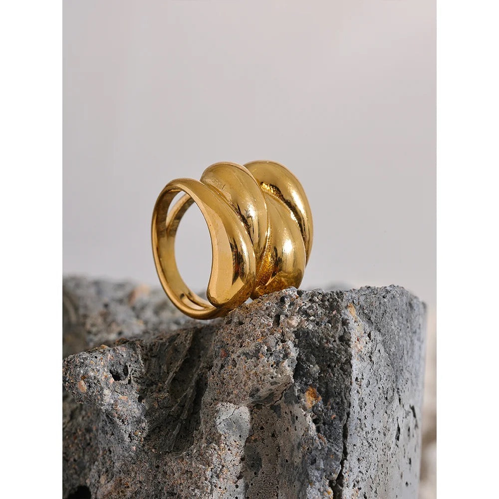 18k Gold Plated Swirl Ring