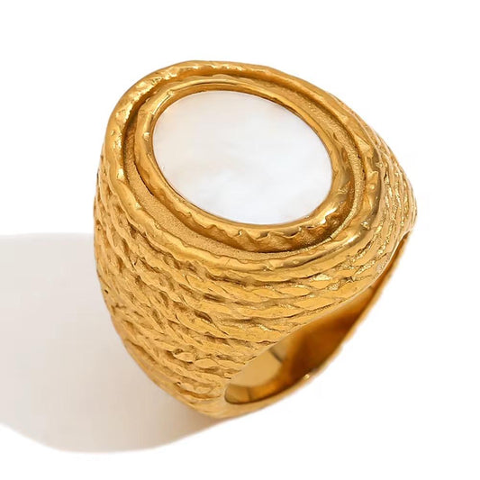 The Vashila Ring White Quartz
