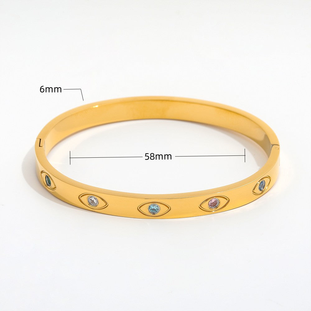 18k Gold Plated Multi Coloured Eye Cuff