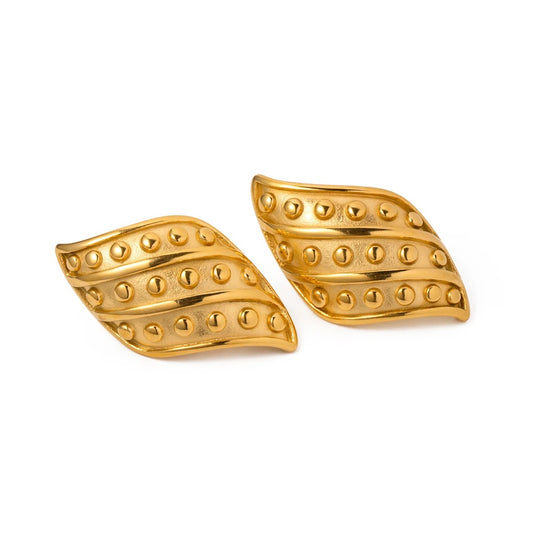 18k Gold Plated Studded Earring