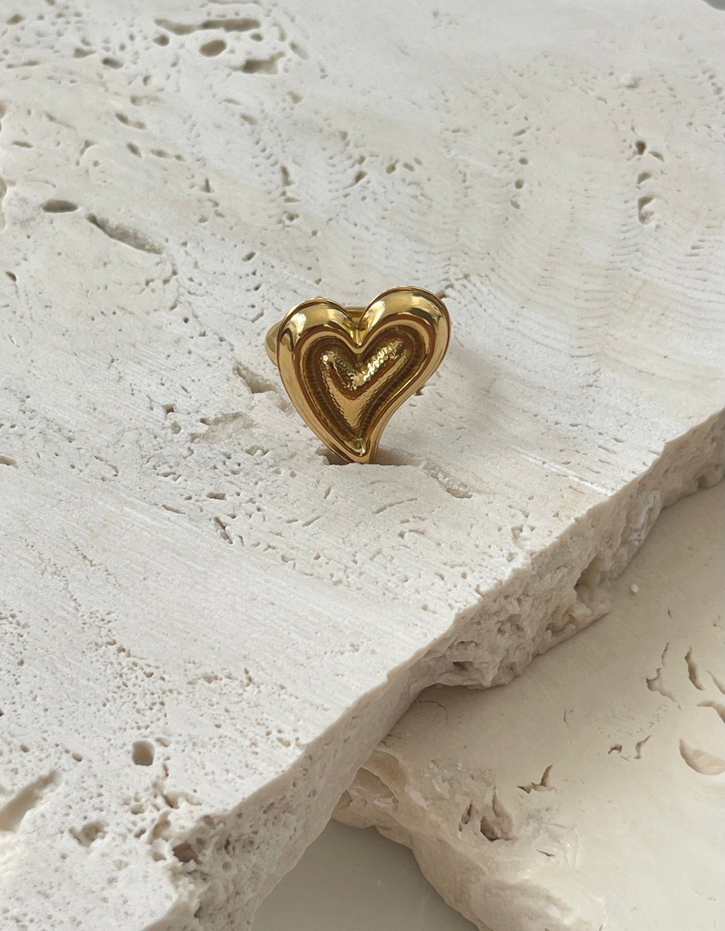 18k Gold Plated Heart Ring