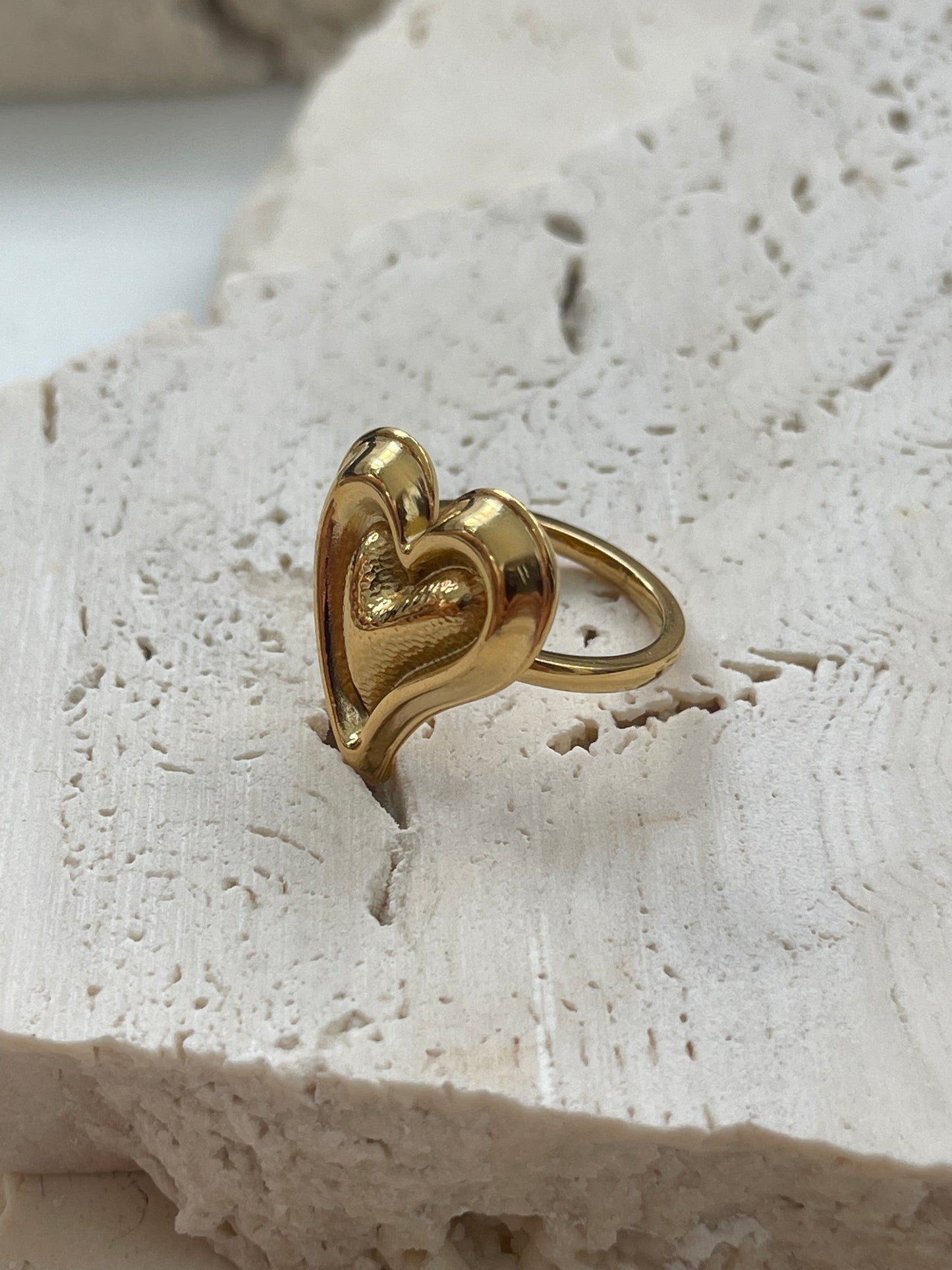 18k Gold Plated Heart Ring